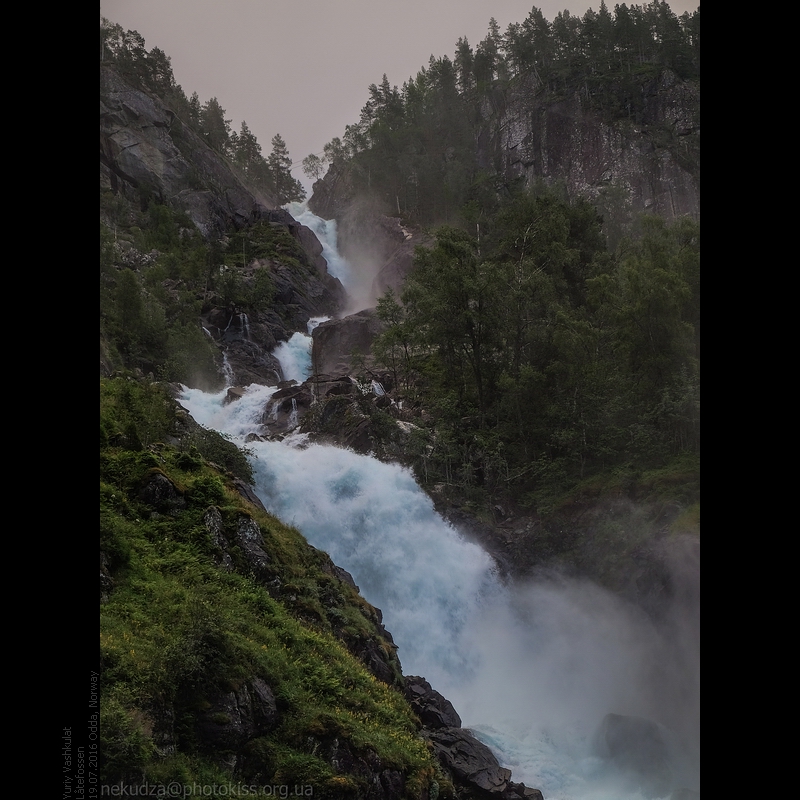 Водопады в Норвегии. Латефоссен